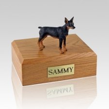 Miniature Pincher Black & Tan Dog Urns