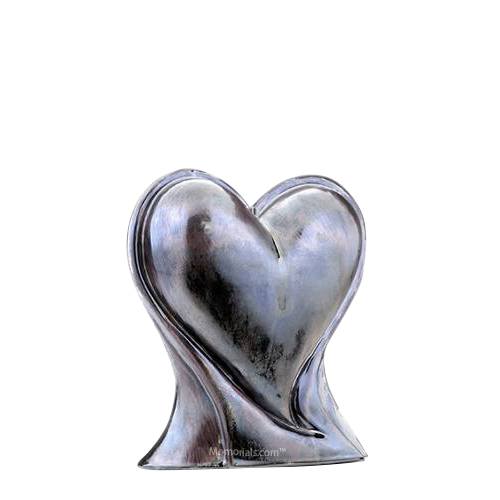 Modern Heart Small Ceramic Pet Urn