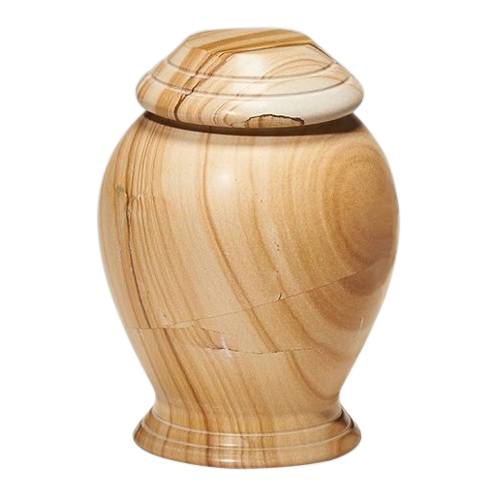 Modern Teak Marble Pet Urn