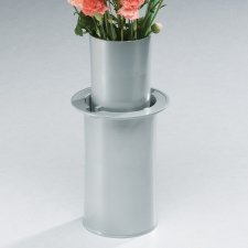 Moderne Silver Cemetery Vase