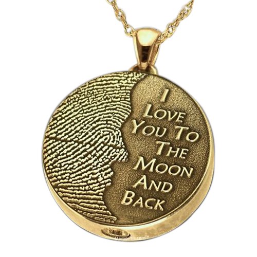 Moon 14k Gold Cremation Print Keepsake