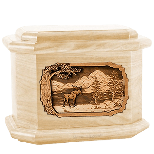 Moose Maple Octagon Cremation Urn