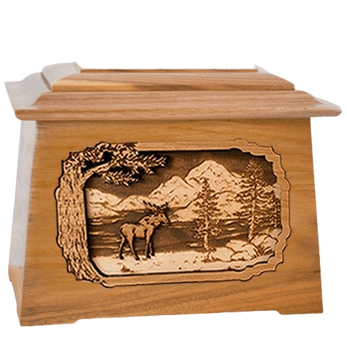 Moose Oak Aristocrat Cremation Urn