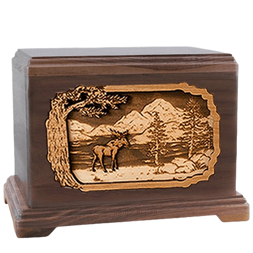 Moose Walnut Hampton Cremation Urn