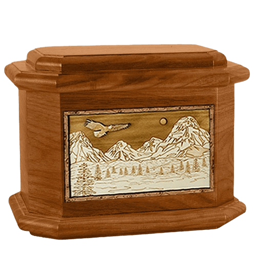 Mount Splendor Mahogany Octagon Cremation Urn