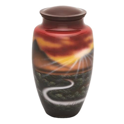 Mountain Sunset Cremation Urn