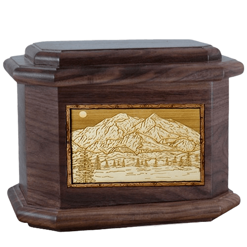 Mt McKinley Walnut Octagon Cremation Urn