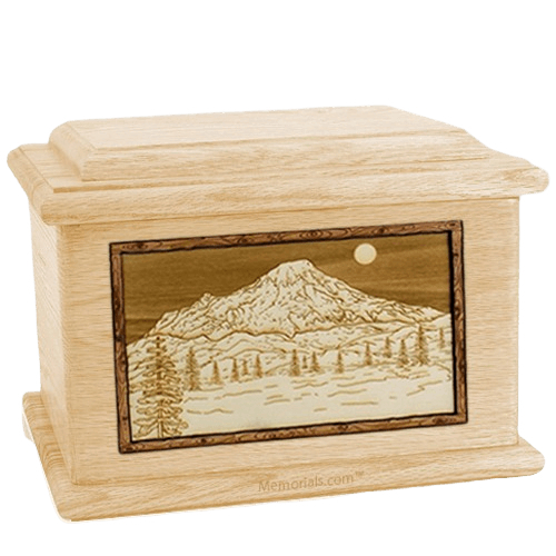 Mt Rainier Maple Memory Chest Cremation Urn