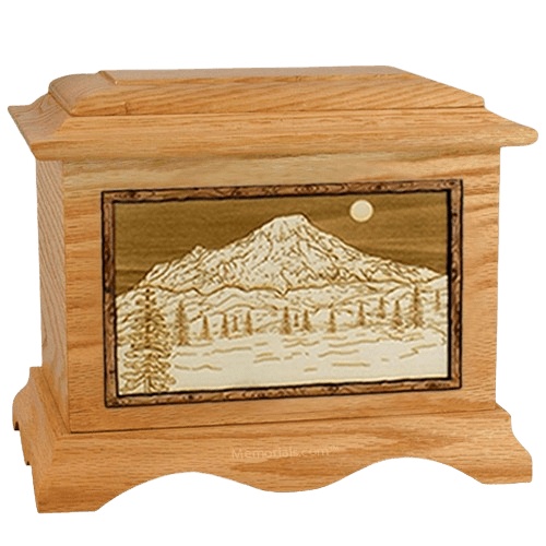 Mt Rainier Oak Cremation Urn