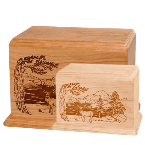 Mule Deer Wood Urns