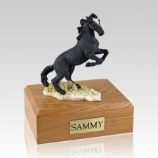 Mustang Black X Large Horse Cremation Urn