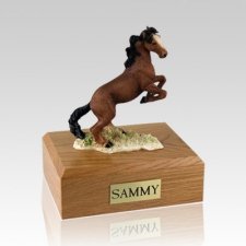 Mustang Brown Large Horse Cremation Urn