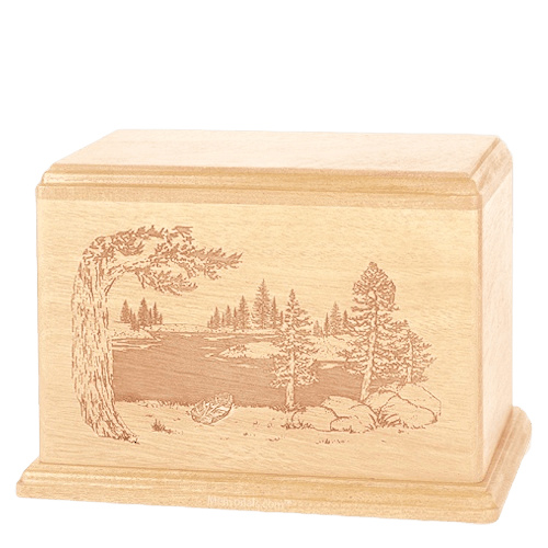 New Lake Companion Maple Wood Urn