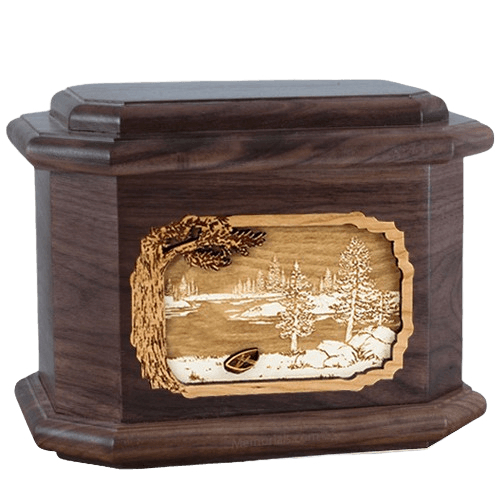 New Lake Walnut Octagon Cremation Urn