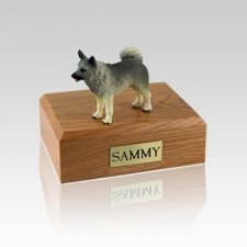 Norwegian Elkhound Standing Medium Dog Urn