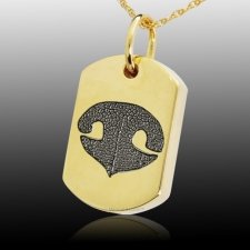 Nose Tag 14k Gold Print Cremation Keepsakes