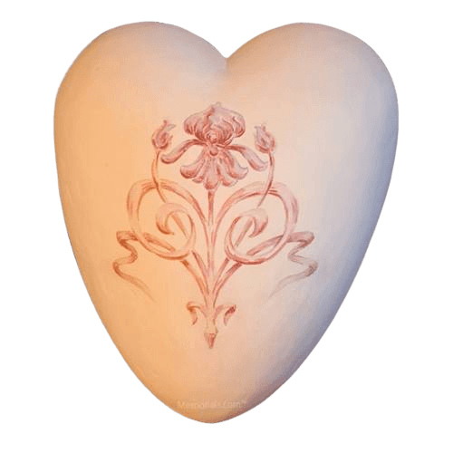 Nouveau Ceramic Heart Urn