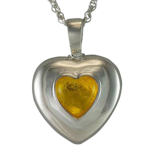 November Cremation Heart Pendant