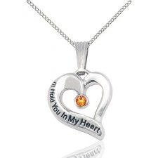 November Silver Heart Keepsake