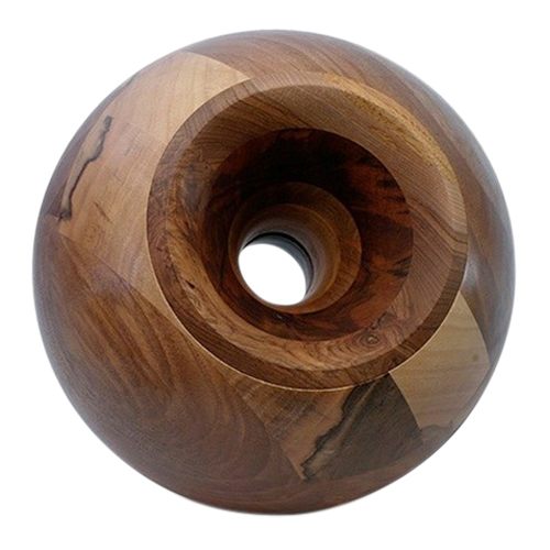 Nut Sphere Wood Pet Urn