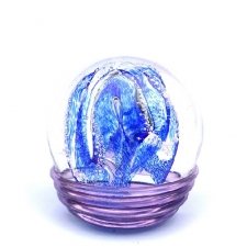 Ocean Blue & Purple Embrace Medium Memory Glass Keepsake