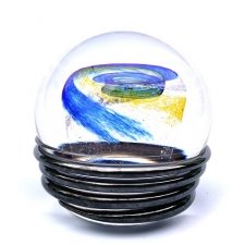 Ocean Blue & Yellow Galaxy Memory Glass Keepsake