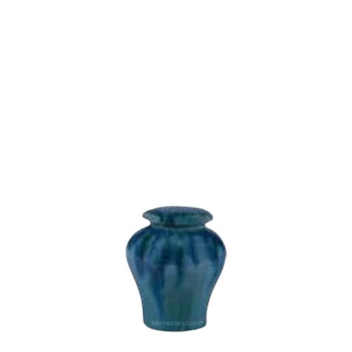 Ocean Blue Ceramic Keepsake Urn