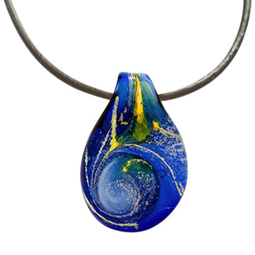 Ocean Sunset Cremation Ash Pendant