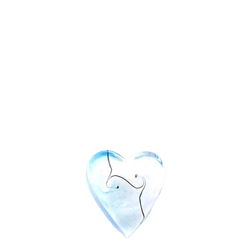 Oceanic Glass Heart Keepsake