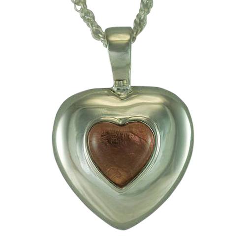 October Cremation Heart Pendant
