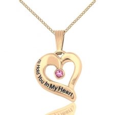 October Gold Heart Keepsake