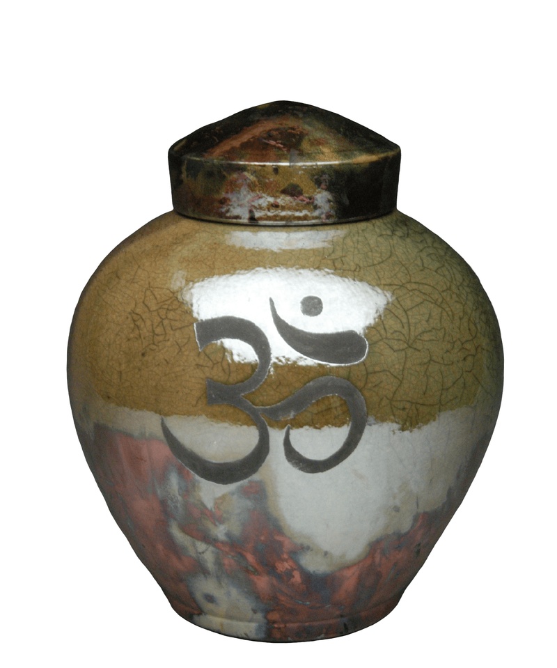 Om Raku Cremation Urn