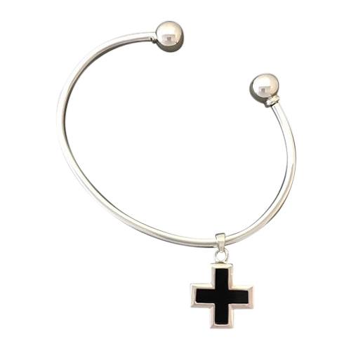 Onyx Cross Cremation Bangle