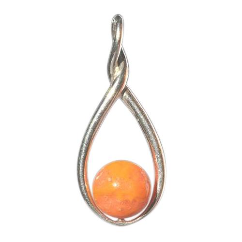 Orange Infinity Cremation Ash Pendant