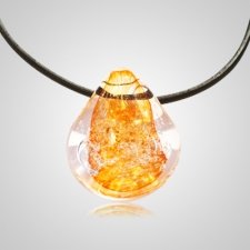 Orange Memory Glass Pendants