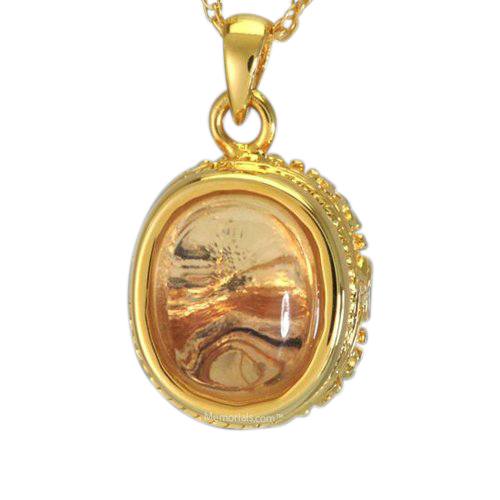 Oval Mirror Cremation Pendant II