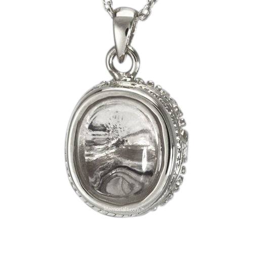 Oval Mirror Cremation Pendant