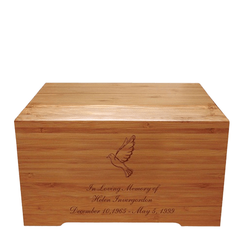 Dove Bamboo Distinction Green Cremation Urn