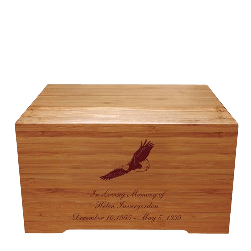 Eagle Bamboo Distinction Green Cremation Urn