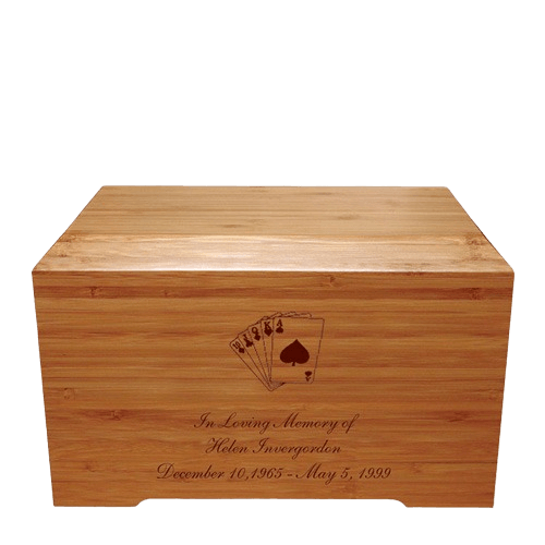 Cards Bamboo Distinction Green Cremation Urn