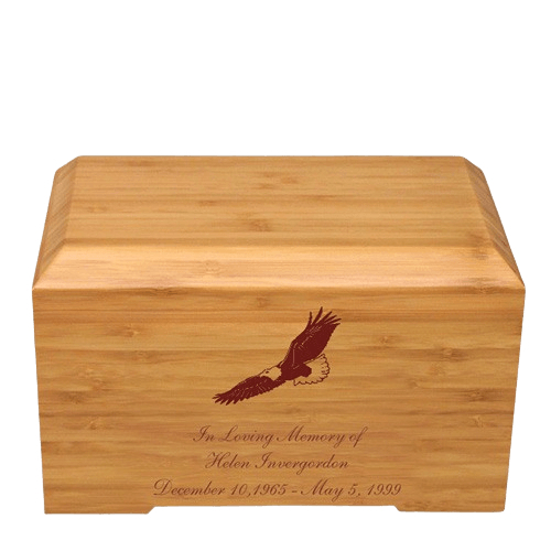 Eagle Bamboo Essence Cremation Urn