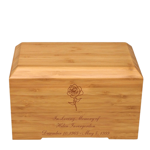 Rose Bamboo Essence Cremation Urn