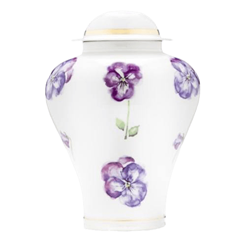 Pansy Porcelain Cremation Urns