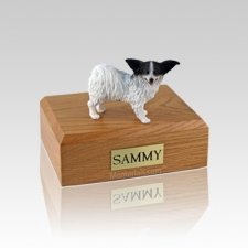 Papillon Black & White Small Dog Urn