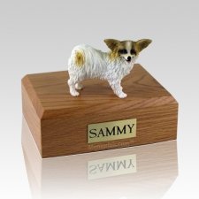 Papillon Brown & White Dog Urns