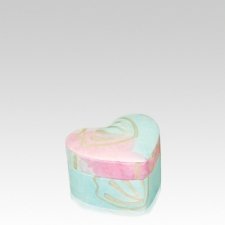 Pastel Heart Small Pet Bio Cremation Urn