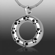 Paw Circle Cremation Necklace