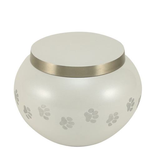 Paw Print Pearl Medium Pet Urn