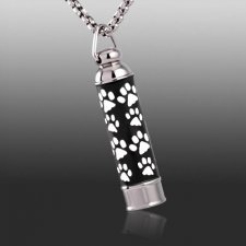 Paw Prints Cylinder Key Chain