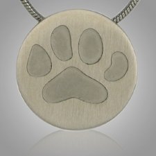 Paw Signet Pewter Keepsake Pendant